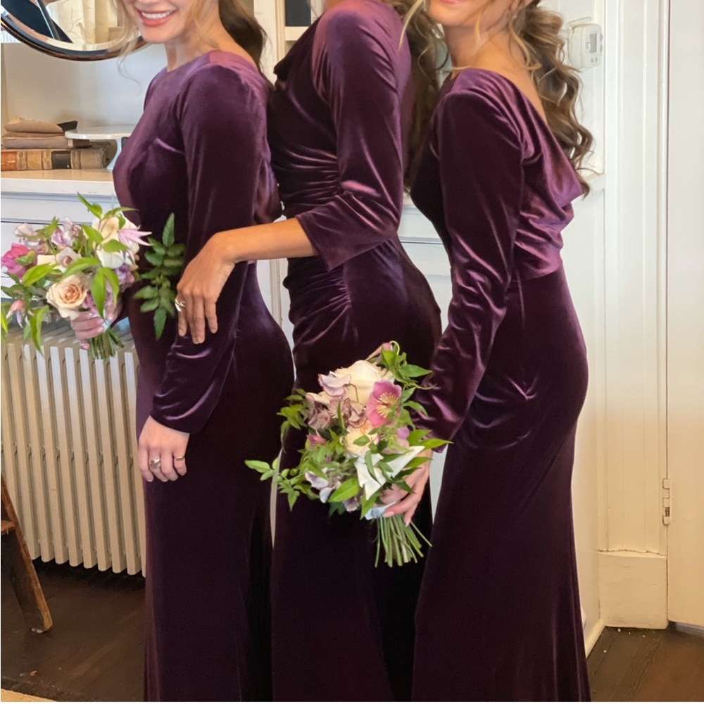 Revelry Purple Gemma Velvet Gown